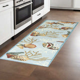 8' Runner Blue Hand Tufted Runner Rug - Homeroots - Flyclothing LLC