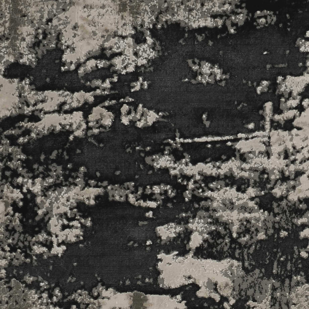 3' X 5' Black and Silver Abstract Area Rug - Homeroots - Flyclothing LLC