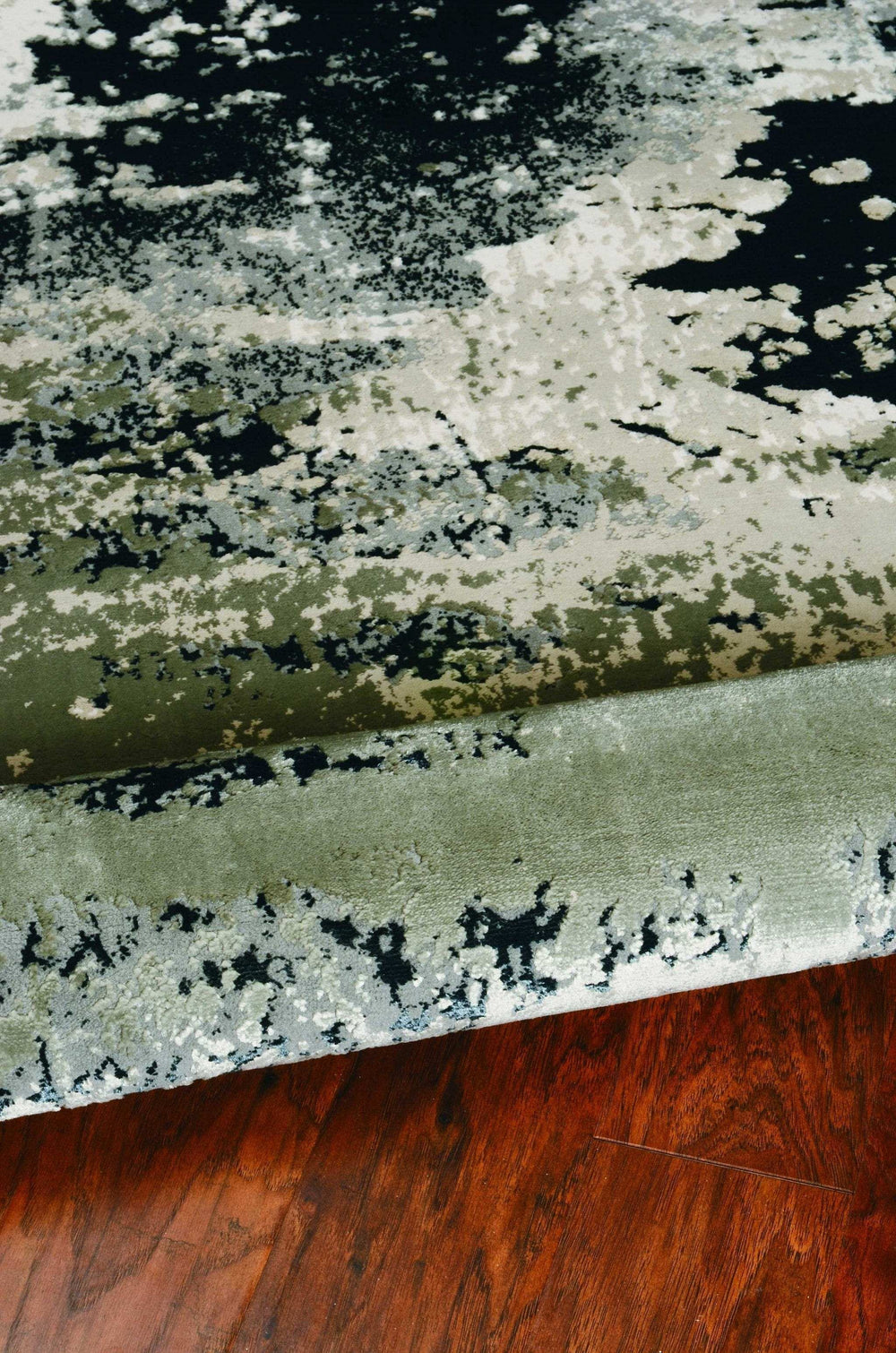 3' X 5' Black and Silver Abstract Area Rug - Homeroots - Flyclothing LLC