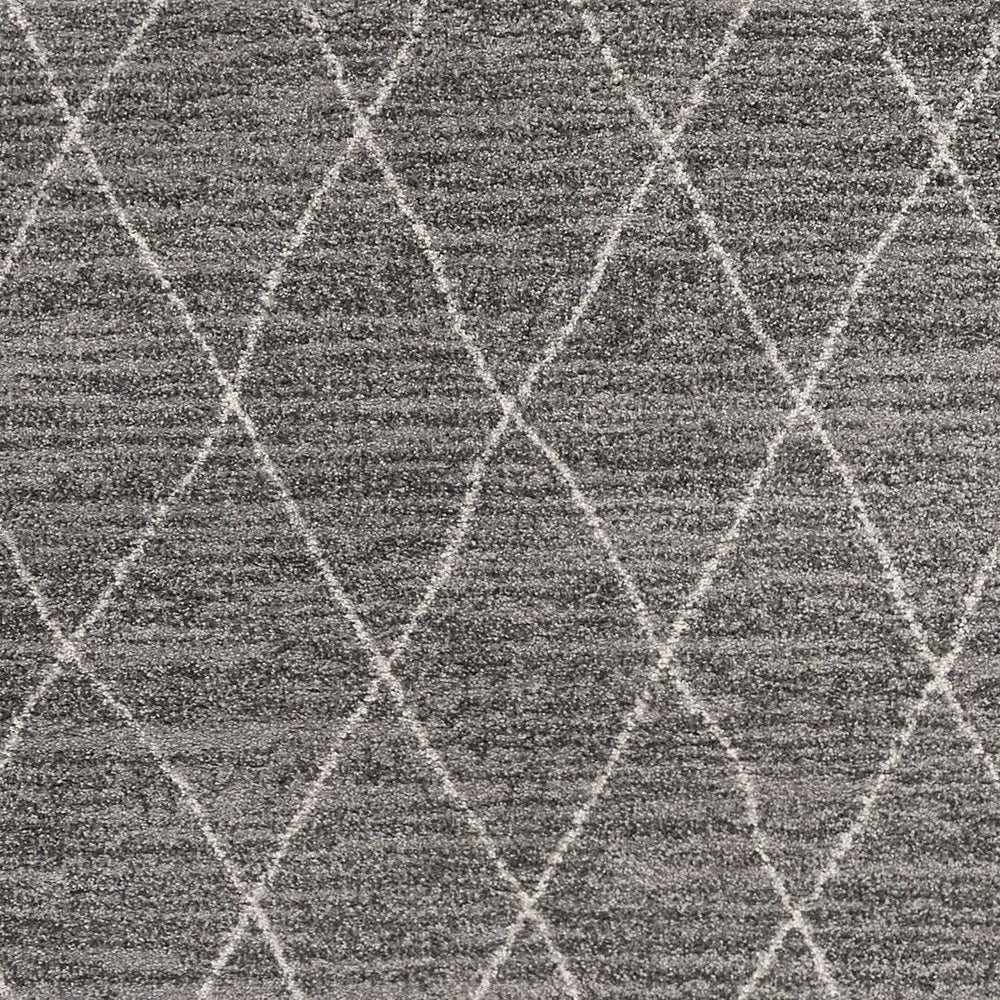 3' X 5' Grey Diamond Pattern Area Rug - Homeroots - Flyclothing LLC