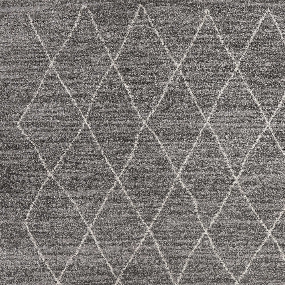 3' X 5' Grey Diamond Pattern Area Rug - Homeroots - Flyclothing LLC