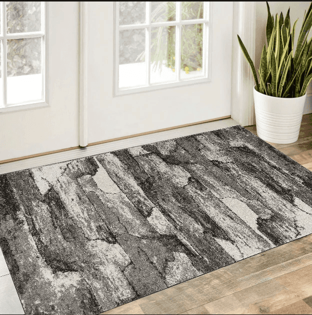 3' X 5' Grey Abstract Design Area Rug - Homeroots - Flyclothing LLC