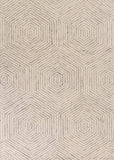 3' X 5' Ivory Geometric Hexagon Wool Area Rug - Homeroots - Flyclothing LLC