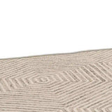 3' X 5' Ivory Geometric Hexagon Wool Area Rug - Homeroots - Flyclothing LLC