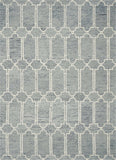 3' X 5' Slate Blue Hand Tufted Geometric Indoor Area Rug - Homeroots - Flyclothing LLC