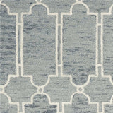 3' X 5' Slate Blue Hand Tufted Geometric Indoor Area Rug - Homeroots - Flyclothing LLC