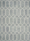 3' X 5' Slate Blue Hand Tufted Geometric Indoor Area Rug - Homeroots - Flyclothing LLC