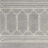 3' X 5' Grey Geometric Pattern Wool Area Rug - Homeroots - Flyclothing LLC