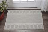 3' X 5' Grey Geometric Pattern Wool Area Rug - Homeroots - Flyclothing LLC