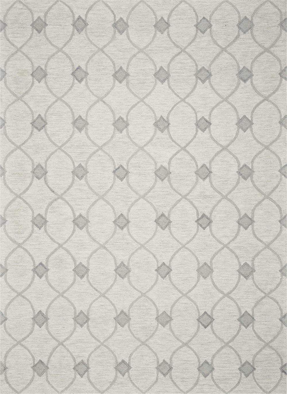 3' X 5' Ivory Hand Tufted Ogee Indoor Area Rug - Homeroots - Flyclothing LLC