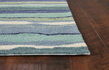 3' X 5' Blue and Ivory Abstract Handmade Indoor Outdoor Area Rug - Homeroots - Flyclothing LLC