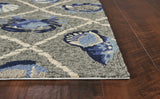3' X 5' Gray Abstract Handmade Indoor Outdoor Area Rug - Homeroots - Flyclothing LLC