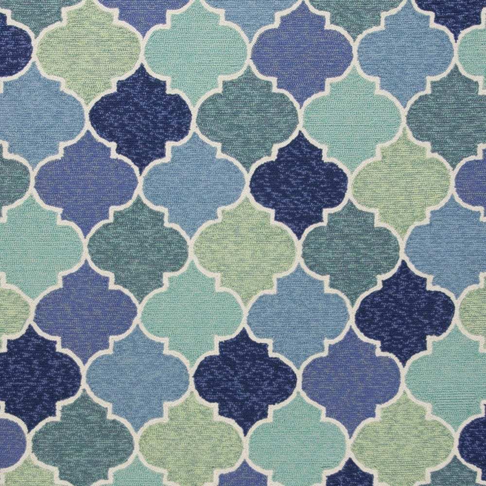 3' X 5' Blue Trellis Hand Tufted Area Rug - Homeroots - Flyclothing LLC