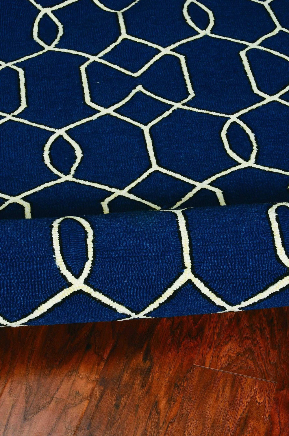 3' X 5' Navy Blue Hand Hooked Area Rug - Homeroots - Flyclothing LLC