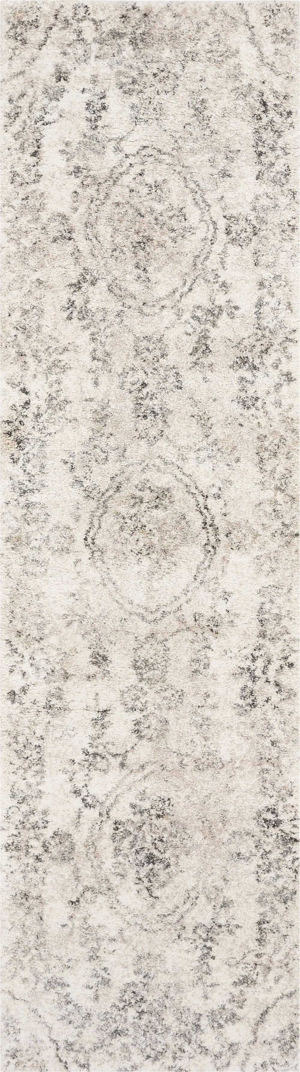 7' Runner Gray Floral Distressed Runner Rug - Homeroots - Flyclothing LLC