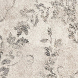 3' X 5' Gray Floral Vines Distressed Area Rug - Homeroots - Flyclothing LLC