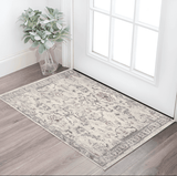 3' X 5' Ivory Floral Distressed Area Rug - Homeroots - Flyclothing LLC
