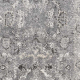 7' Gray Floral Worn Faded Runner Rug - Homeroots - Flyclothing LLC