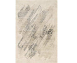 7' Gray and Ivory Abstract Runner Rug - Homeroots - Flyclothing LLC