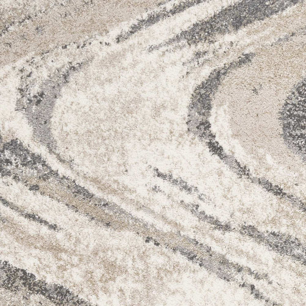 7' Natural Abstract Runner Rug - Homeroots - Flyclothing LLC