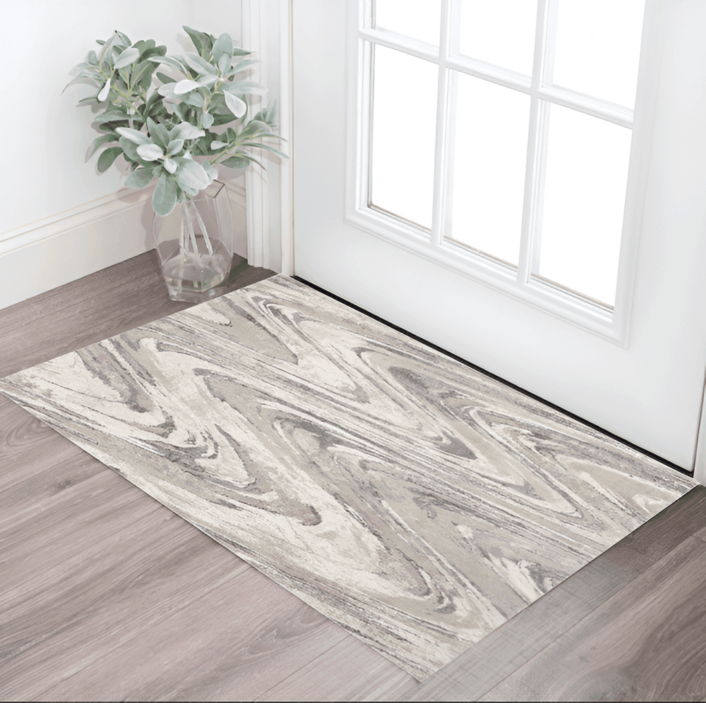 3' X 5' Natural Abstract Area Rug - Homeroots - Flyclothing LLC