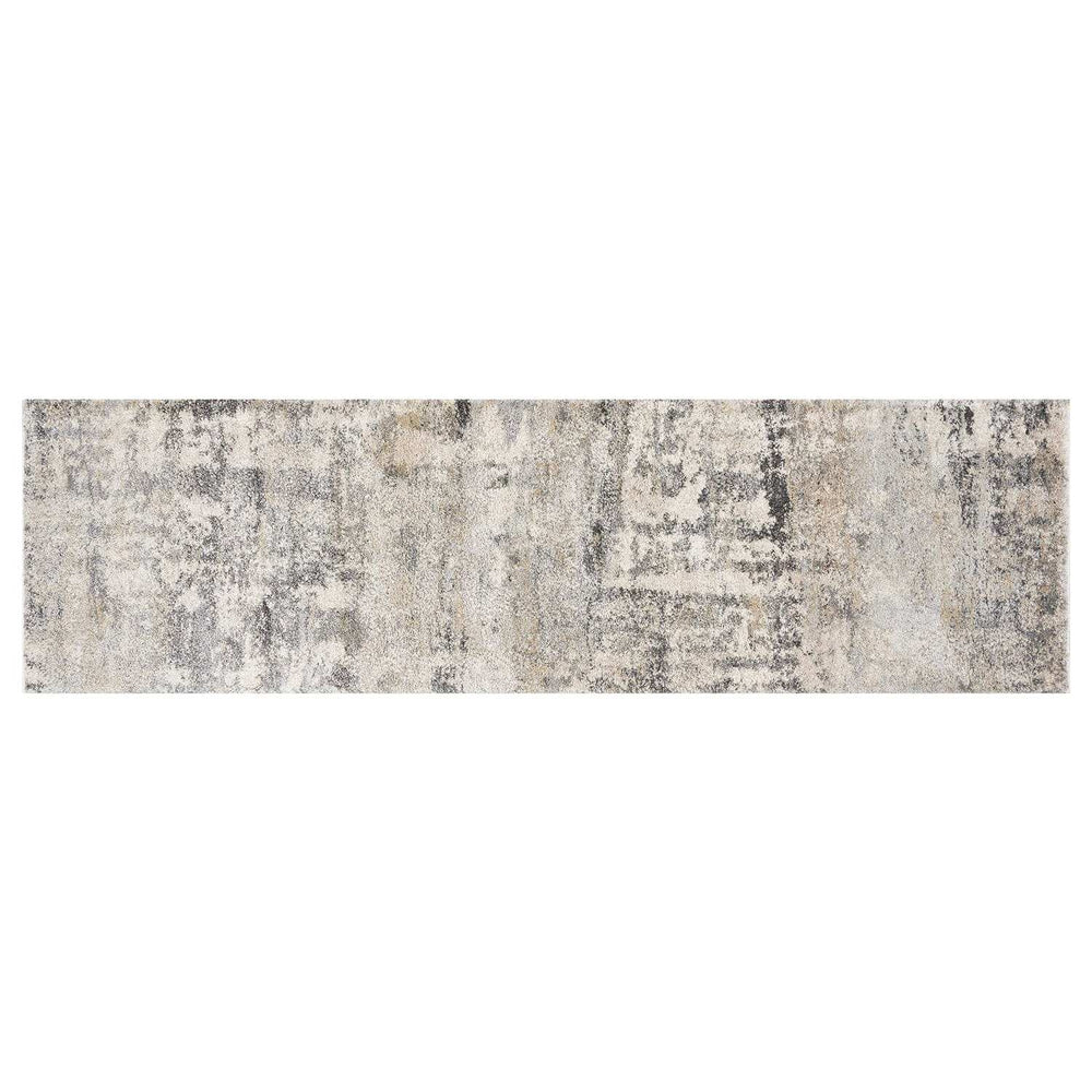 7' Natural Abstract Runner Rug - Homeroots - Flyclothing LLC