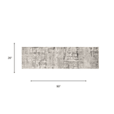 7' Natural Abstract Runner Rug - Homeroots - Flyclothing LLC