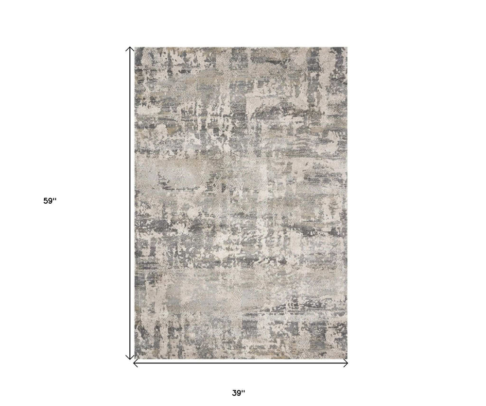 3' X 5' Natural Abstract Area Rug - Homeroots - Flyclothing LLC