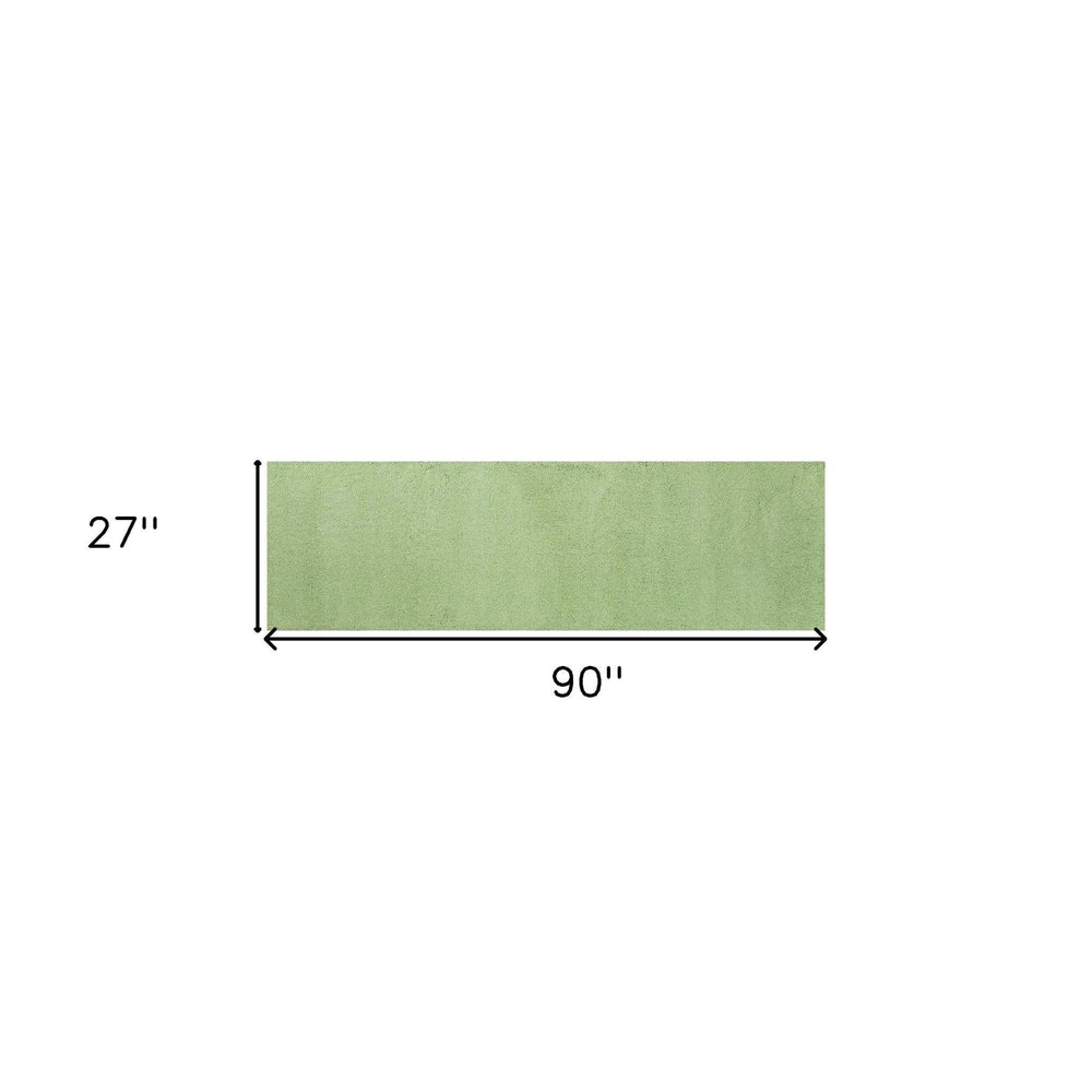 2' X 7' Spearmint Green Plain Runner Rug - Homeroots - Flyclothing LLC