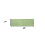 2' X 7' Spearmint Green Plain Runner Rug - Homeroots - Flyclothing LLC