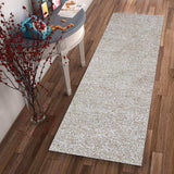 8' Ivory Heather Indoor Shag Runner Rug - Homeroots - Flyclothing LLC