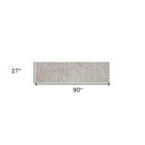 8' Ivory Heather Indoor Shag Runner Rug - Homeroots - Flyclothing LLC