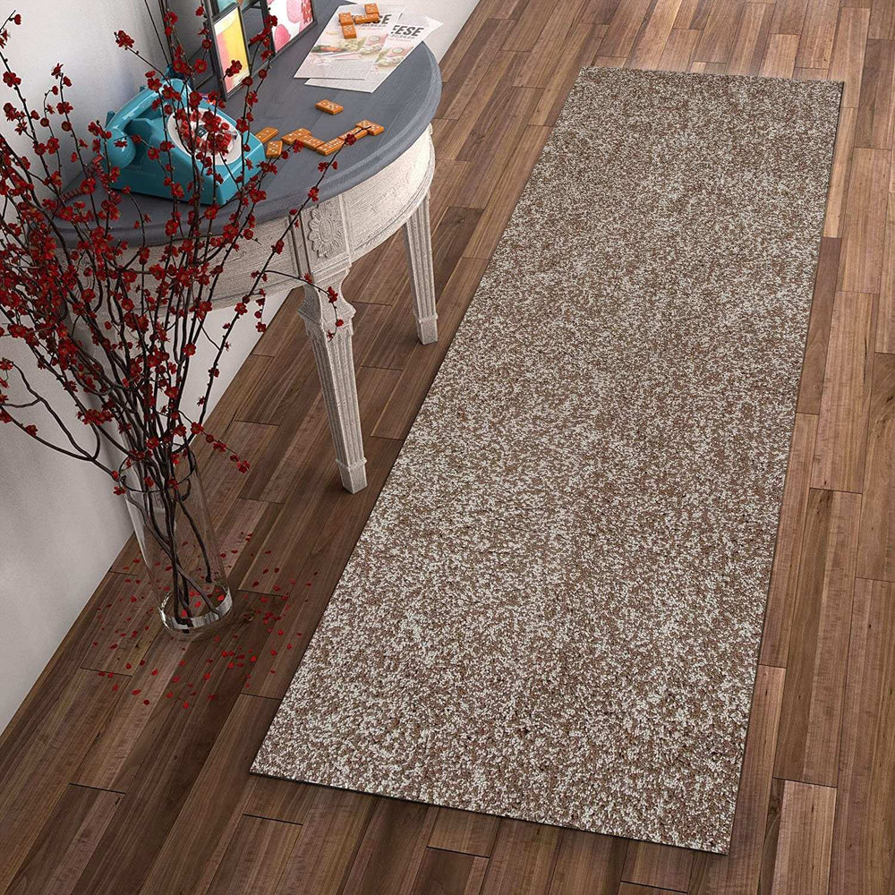 8' Beige Heather Plain Runner Rug - Homeroots - Flyclothing LLC