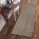 8' Beige Heather Plain Runner Rug - Homeroots - Flyclothing LLC