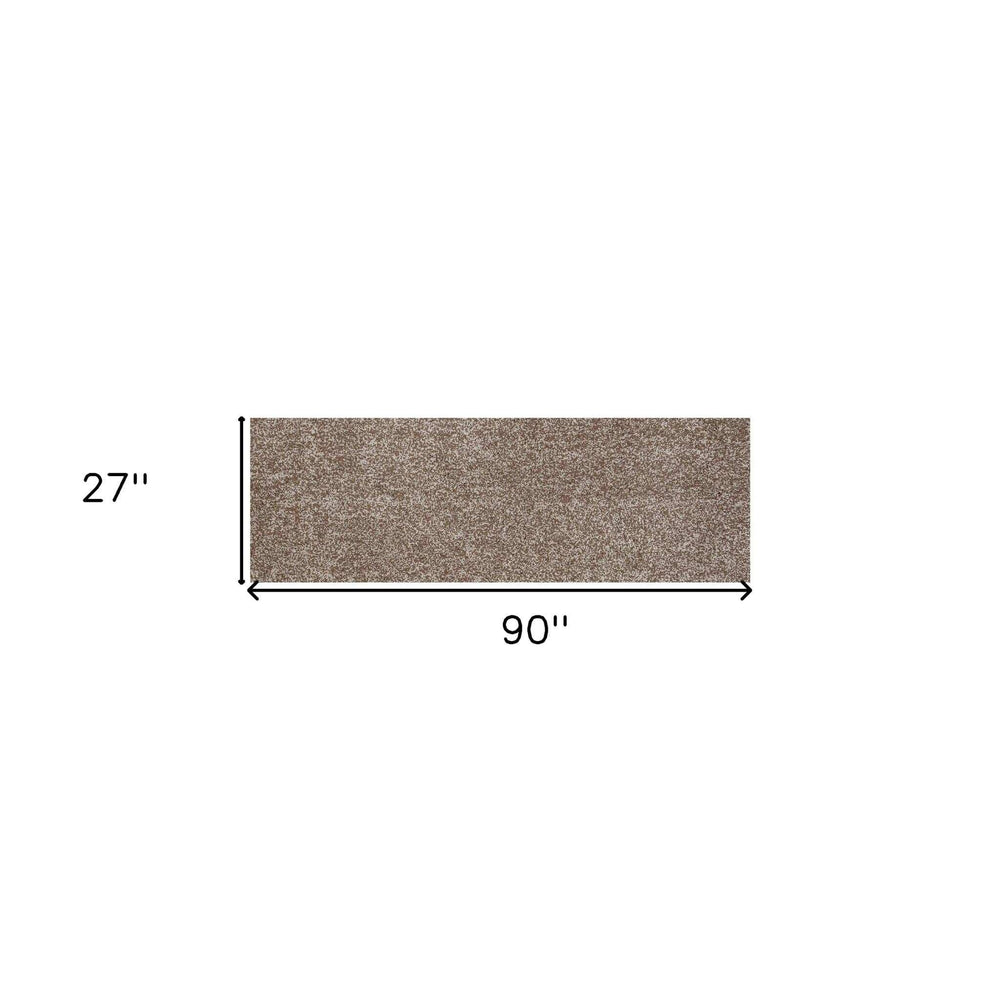 8' Beige Heather Plain Runner Rug - Homeroots - Flyclothing LLC