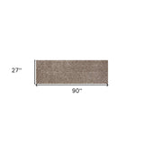 8' Beige Heather Plain Runner Rug - Homeroots - Flyclothing LLC