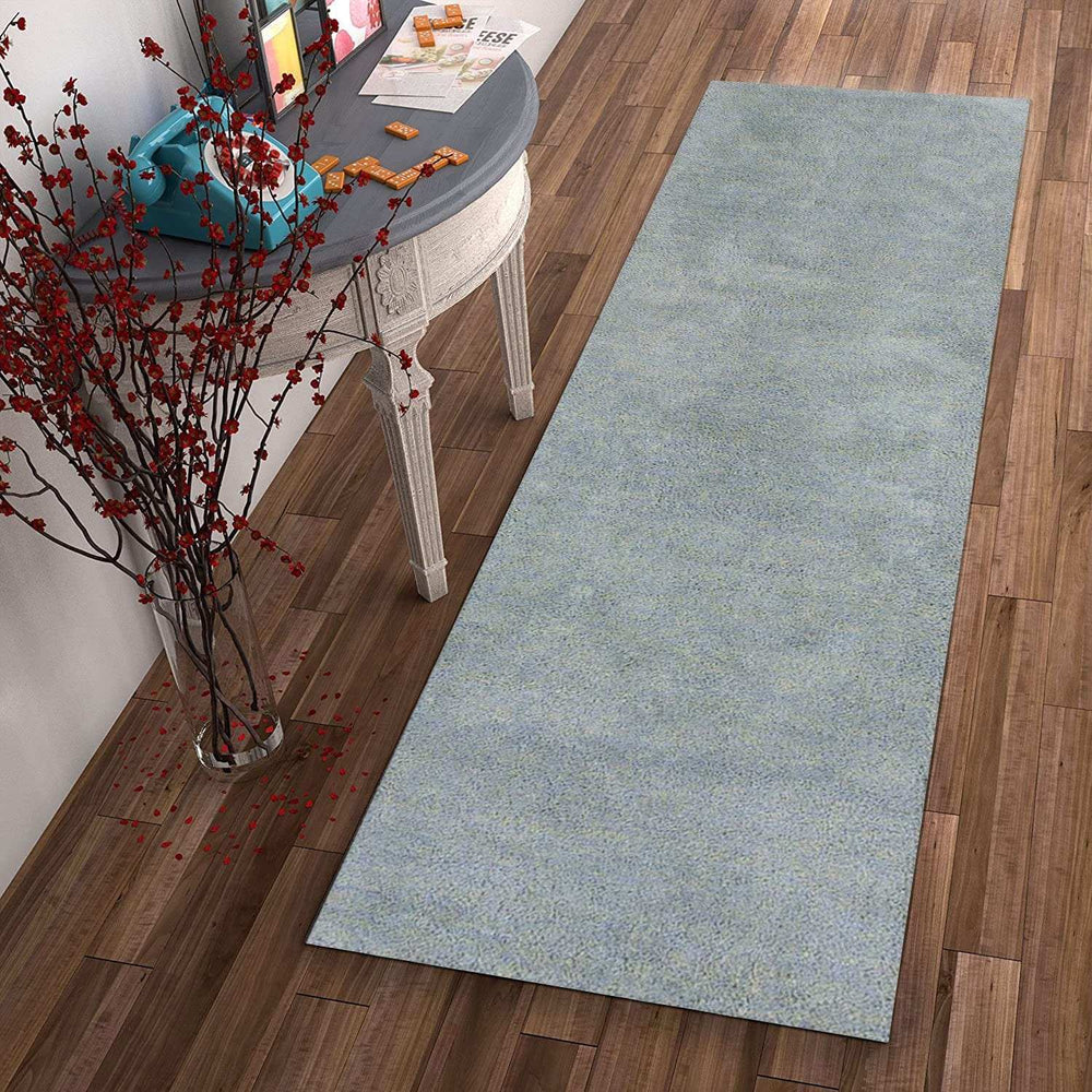 8' Blue Heather Indoor Shag Runner Rug - Homeroots - Flyclothing LLC
