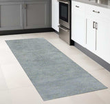 8' Blue Heather Indoor Shag Runner Rug - Homeroots - Flyclothing LLC