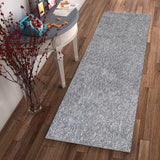 8' Grey Heather Plain Runner Rug - Homeroots - Flyclothing LLC