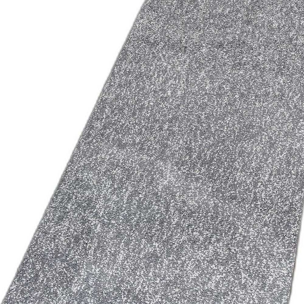 8' Grey Heather Plain Runner Rug - Homeroots - Flyclothing LLC