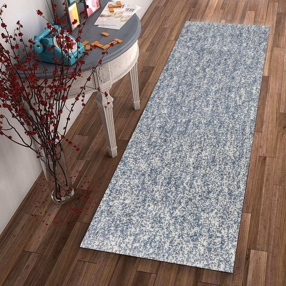 8' Slate Heather Plain Runner Rug - Homeroots - Flyclothing LLC