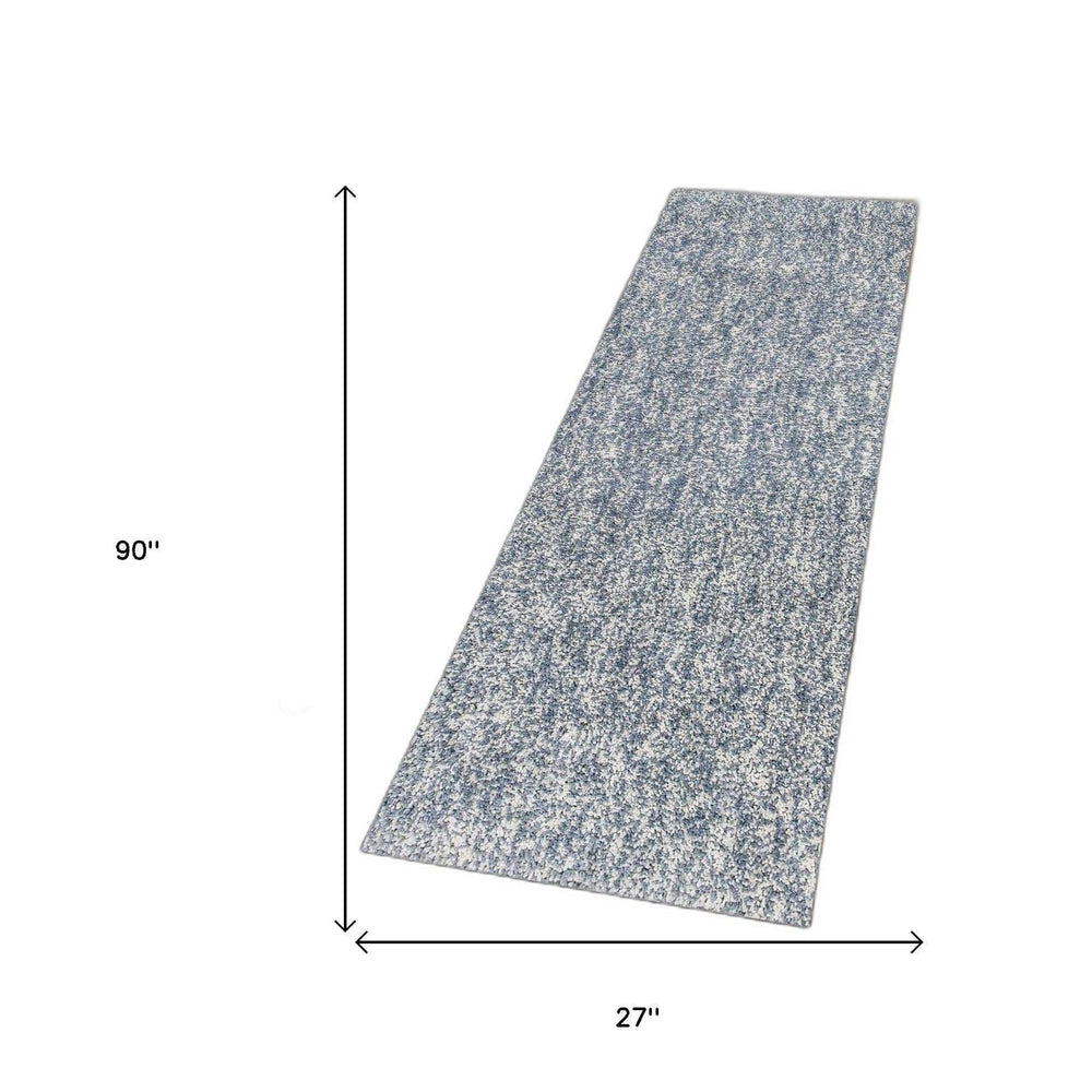 8' Slate Heather Plain Runner Rug - Homeroots - Flyclothing LLC