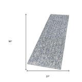 8' Slate Heather Plain Runner Rug - Homeroots - Flyclothing LLC