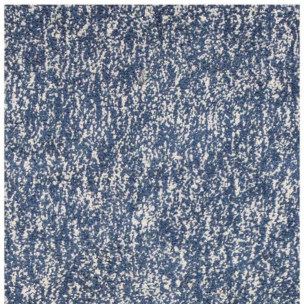 8' Indigo Or Ivory Heather Plain Runner Rug - Homeroots - Flyclothing LLC