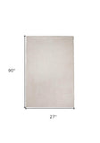 8' Ivory Indoor Shag Runner Rug - Homeroots - Flyclothing LLC