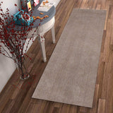 8' Beige Plain Runner Rug - Homeroots - Flyclothing LLC