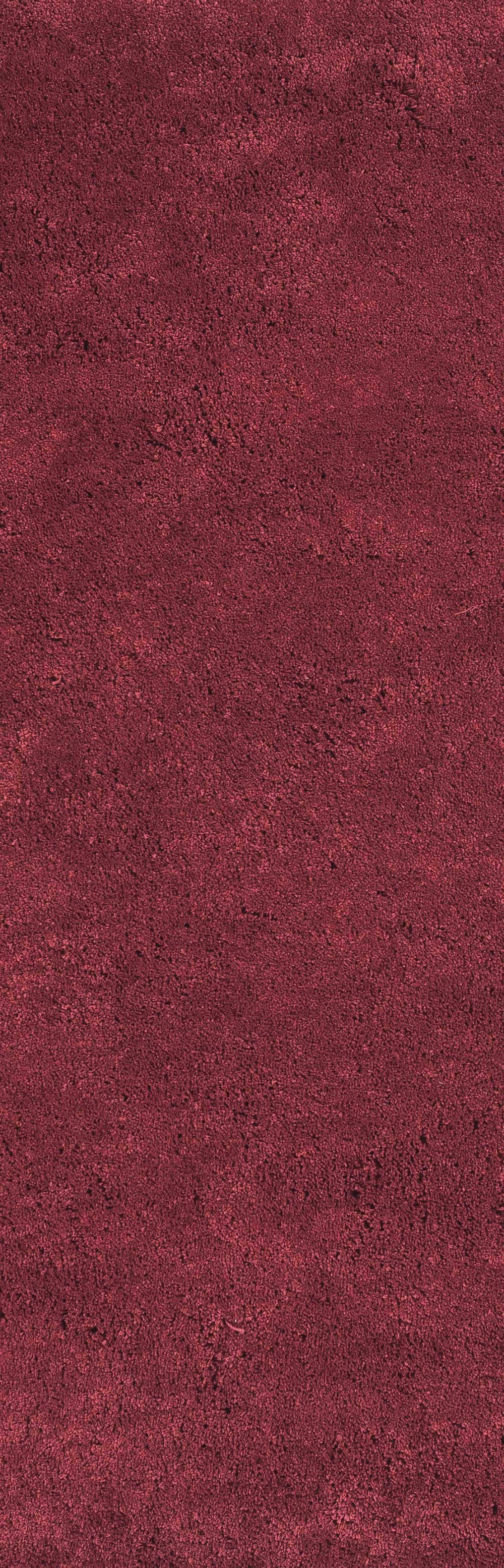 8' Red Plain Runner Rug - Homeroots - Flyclothing LLC