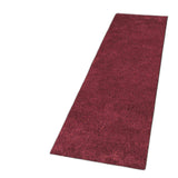 8' Red Plain Runner Rug - Homeroots - Flyclothing LLC