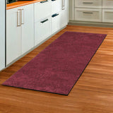 8' Red Plain Runner Rug - Homeroots - Flyclothing LLC