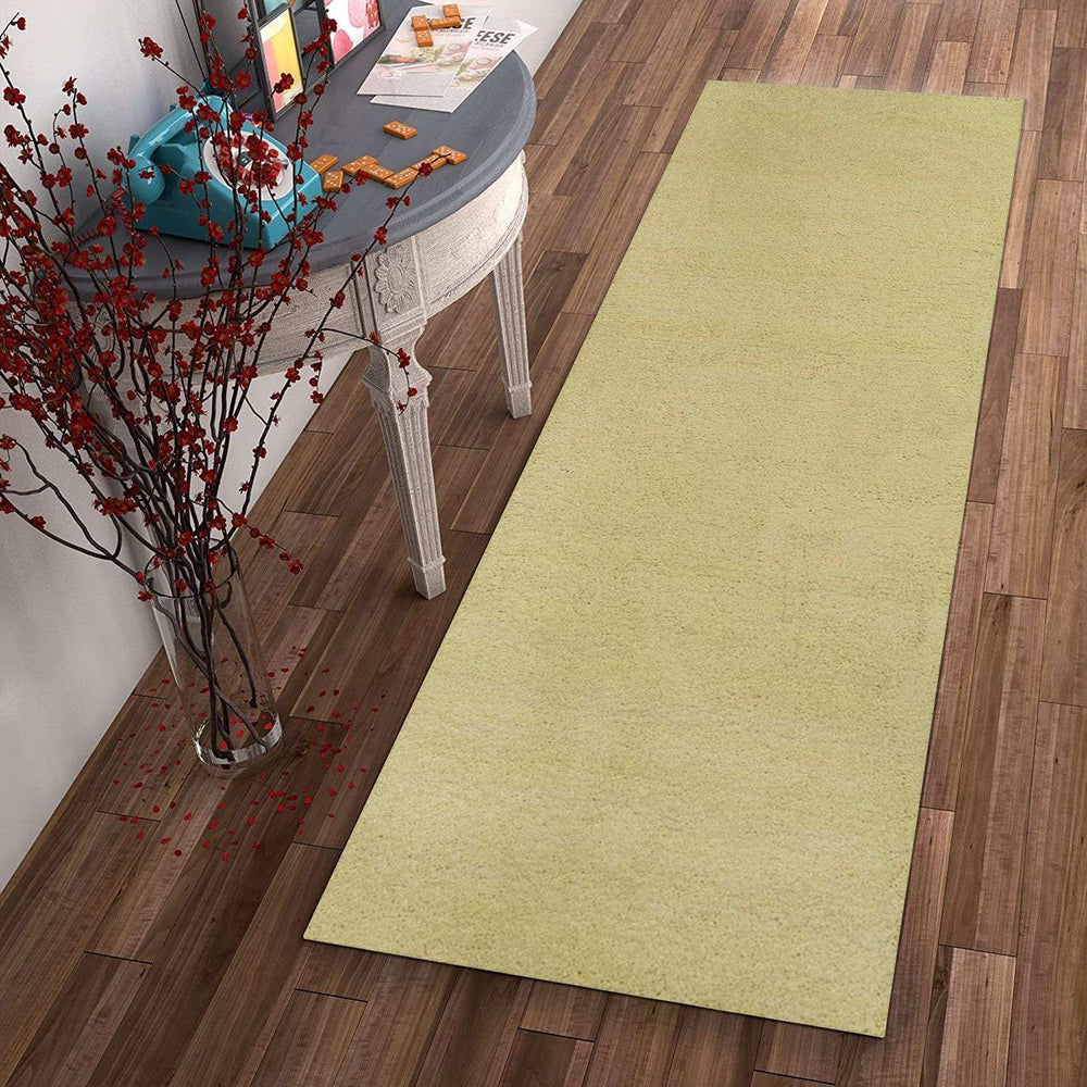 8' Canary Yellow Plain Runner Rug - Homeroots - Flyclothing LLC